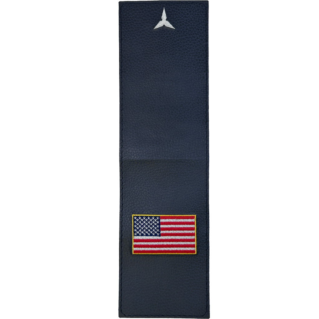 Navy Hacker American Flag Yardage Book/Scorecard Cover
