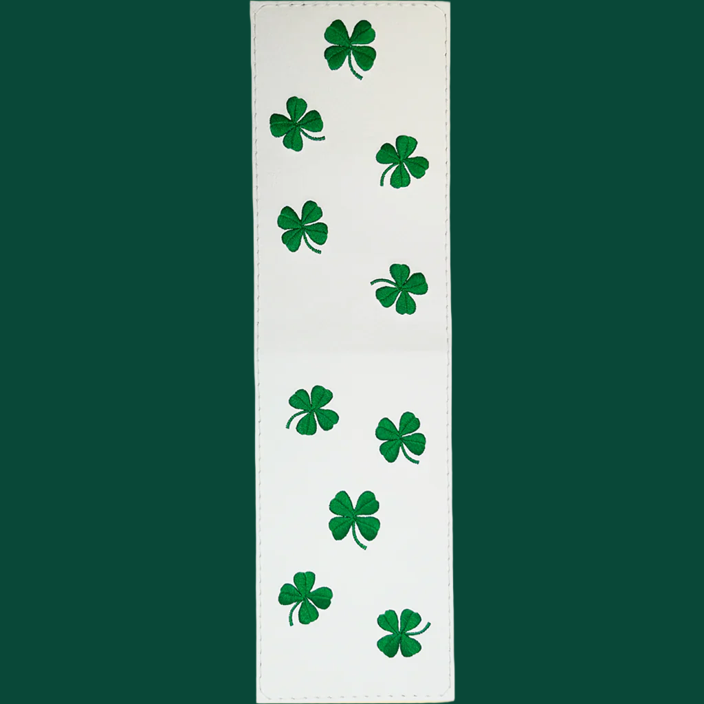 White Hacker Dancing Clover Yardage Book/Scorecard Cover TIN Box Partners