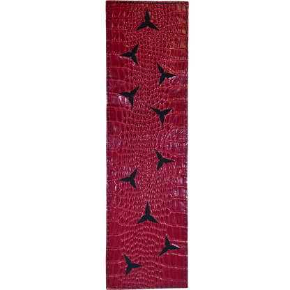 Red Croco Print Duffer Dancing TIN Box Logo Yardage Book/Scorecard Cover