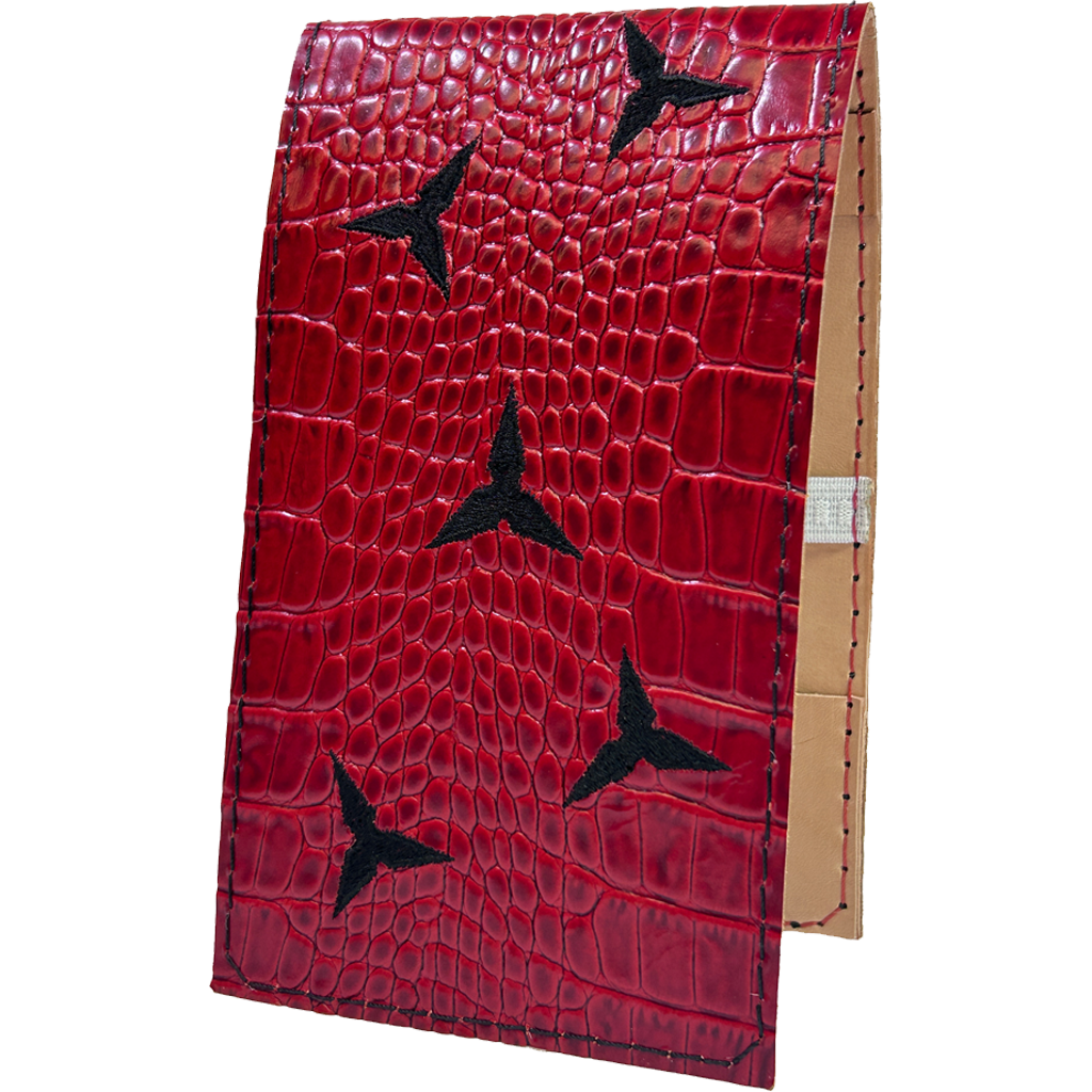 Red Croco Print Duffer Dancing TIN Box Logo Yardage Book/Scorecard Cover